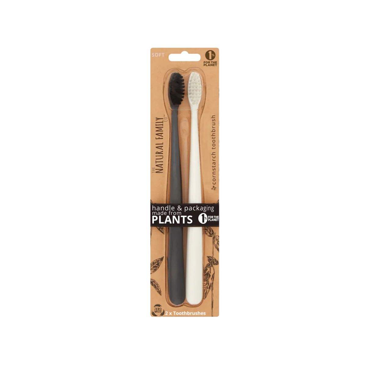 NFco Bio Toothbrush Pirate Black & Ivory Desert 2 Pack