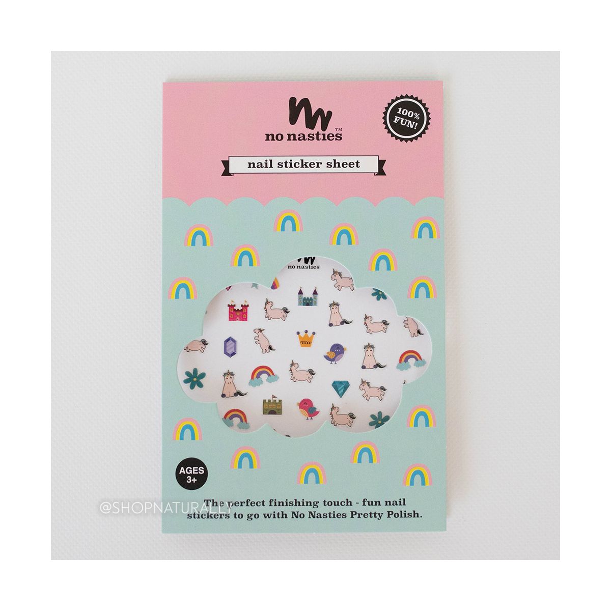 No Nasties Nail Sticker Sheet Unicorn