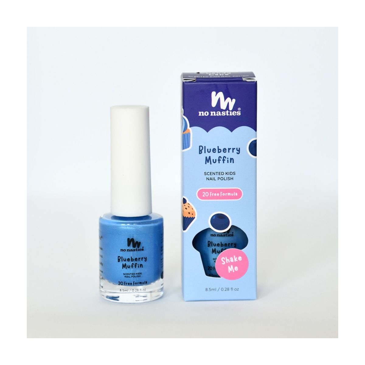 No Nasties Scented Nail Polish Blueberry Muffin 8.5ml