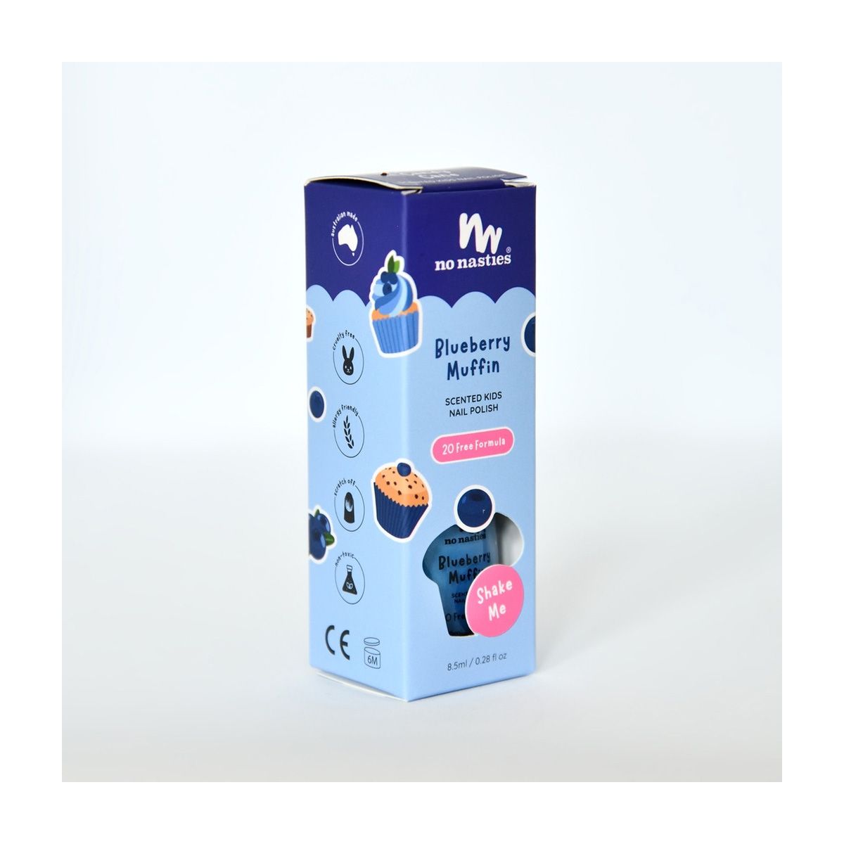 No Nasties Scented Nail Polish Blueberry Muffin 8.5ml