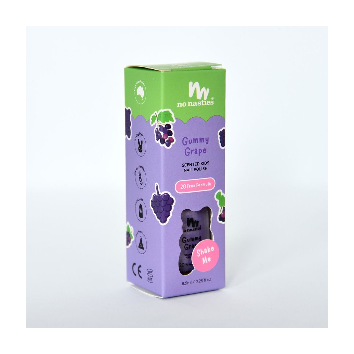 No Nasties Scented Nail Polish Gummy Grape 8.5ml