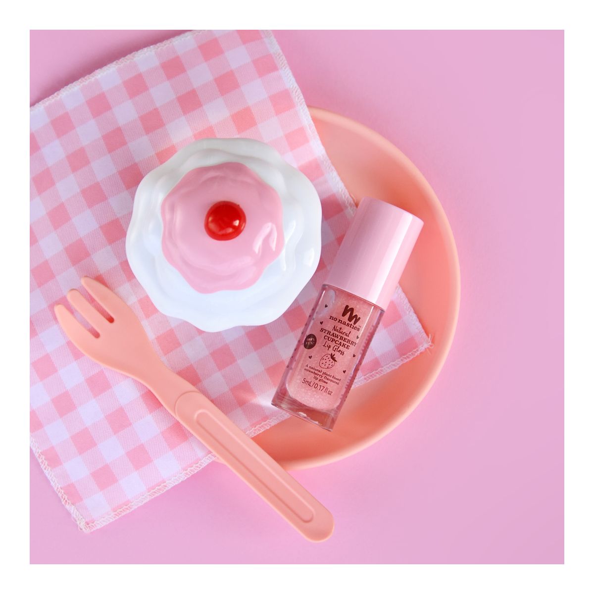 No Nasties Lip Gloss Strawberry Cupcake 5ml