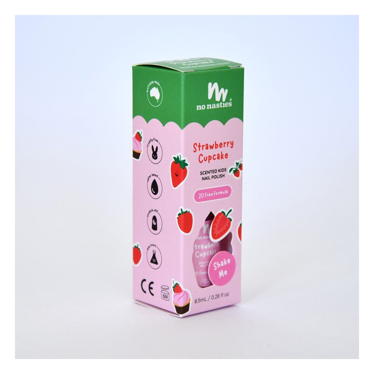 No Nasties Scented Nail Polish Strawberry Cupcake 8.5ml