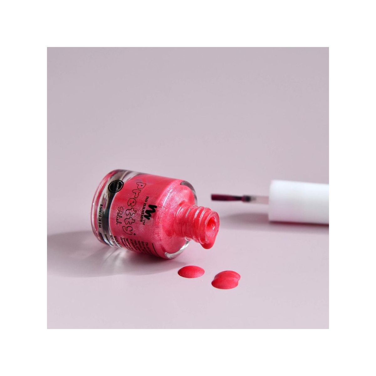 No Nasties Water Based Peelable Nail Polish Bright Pink