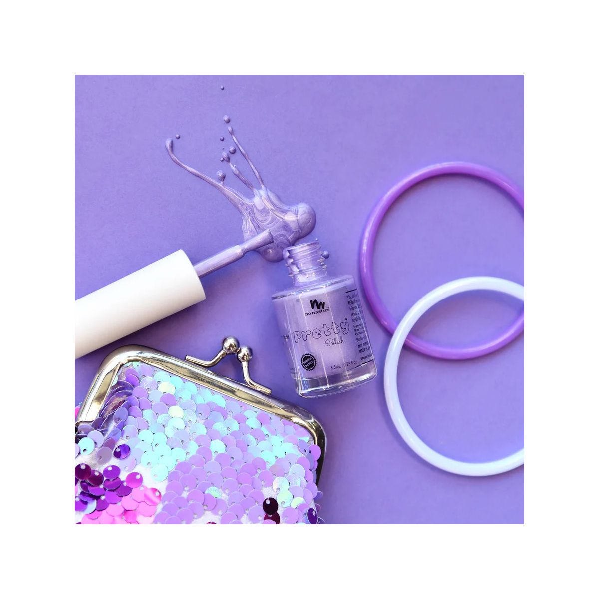 No Nasties Water Based Peelable Nail Polish Purple