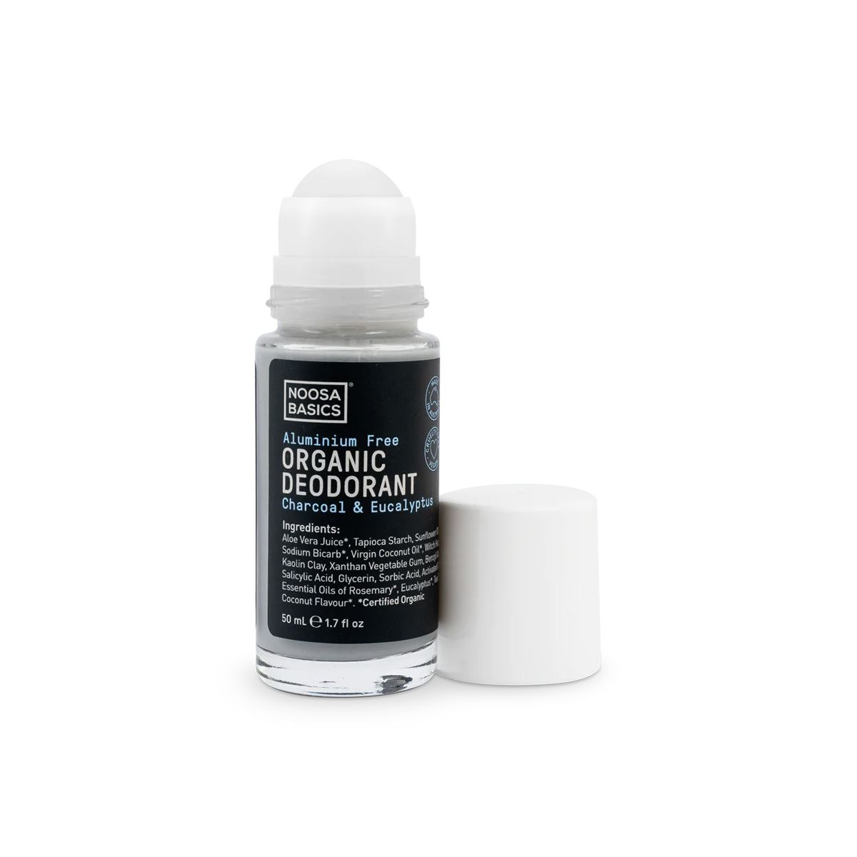 Noosa Basics Deodorant Roll-on Charcoal & Eucalyptus 50ml