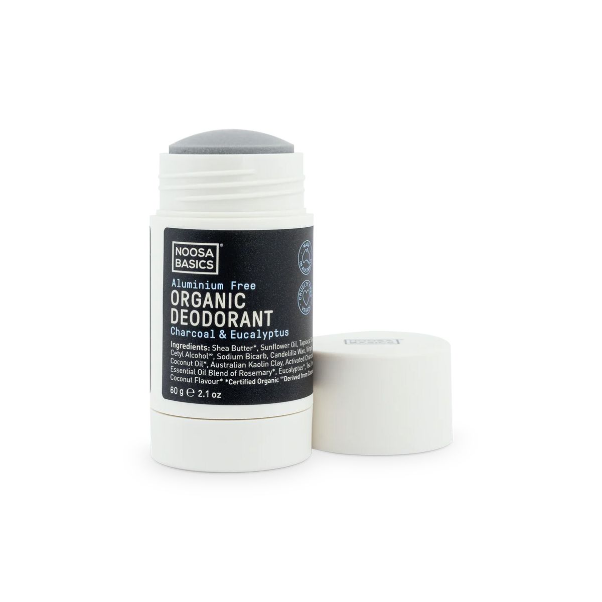 Noosa Basics Deodorant Stick Charcoal & Eucalyptus 60g