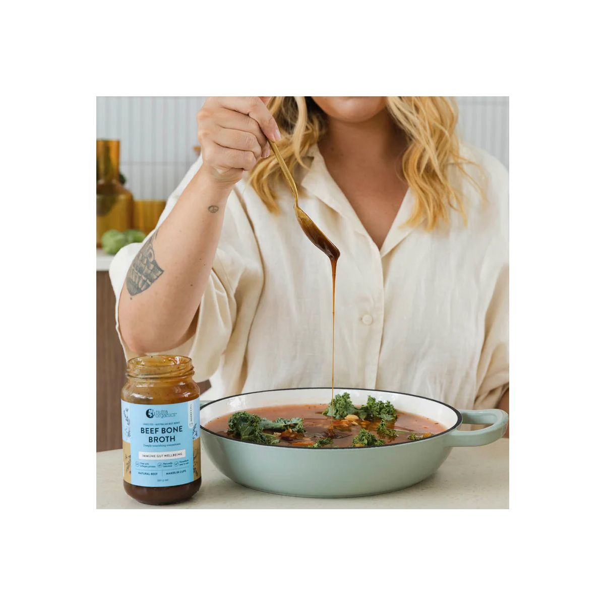 Nutra Organics Bone Broth Beef Concentrate Natural Beef 390g