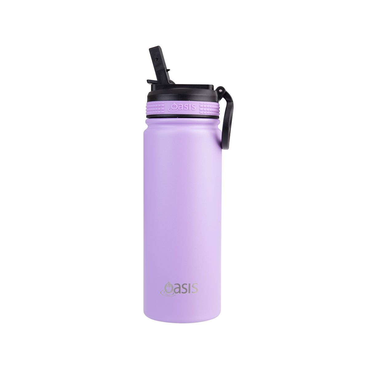 Buy Oasis stainless steel insulated water bottle 550ml lavender with straw lid