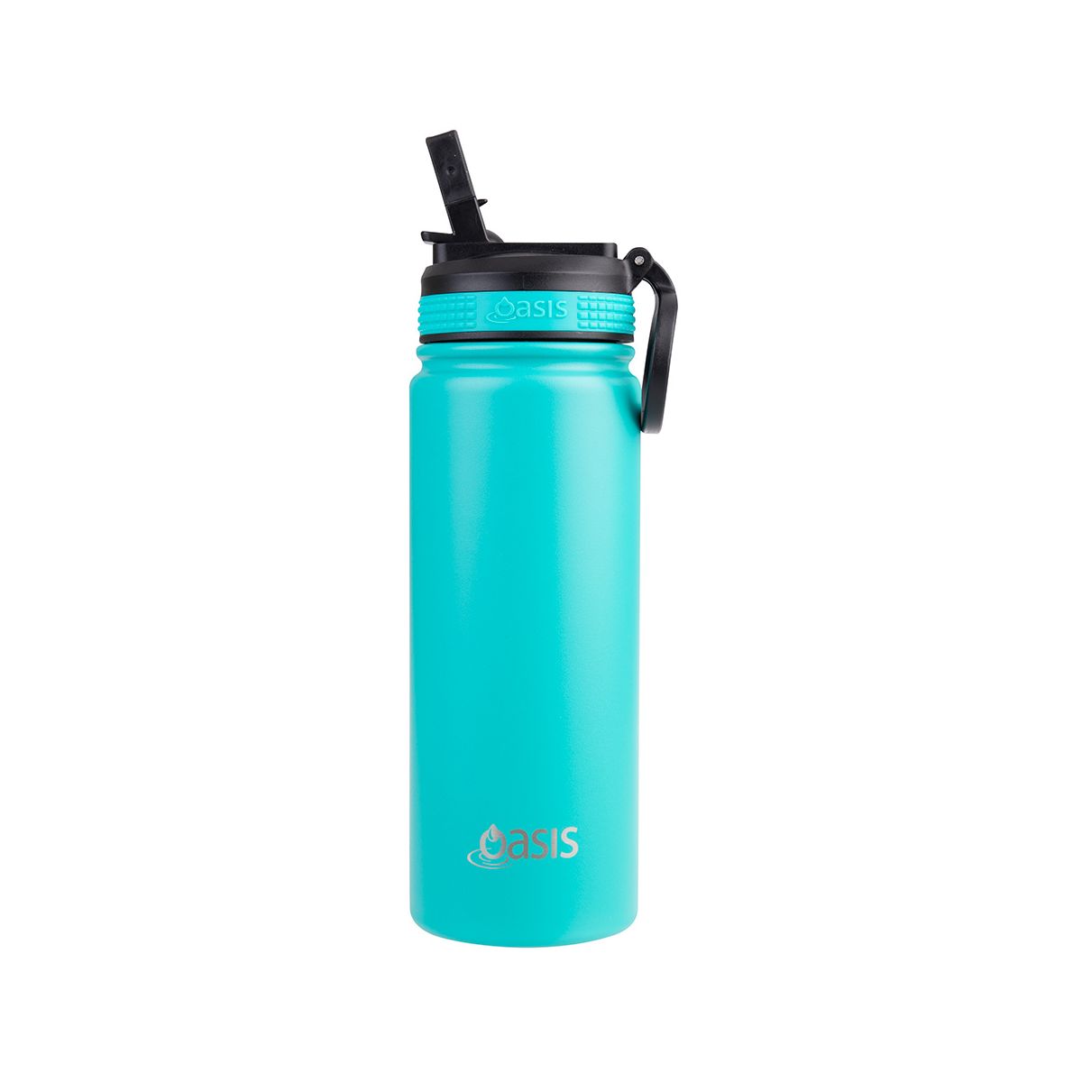 Buy Oasis turquoise insulated sports bottle with sippy straw lid 550ml