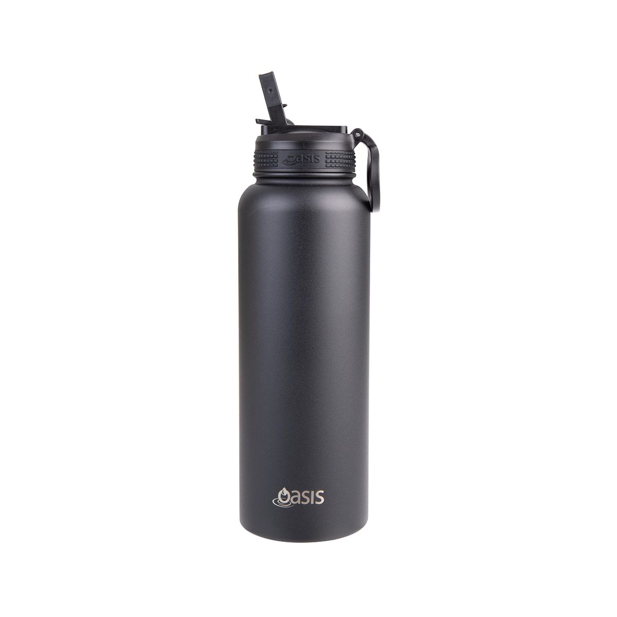 Buy Oasis stainless steel water bottle 1.1L black online