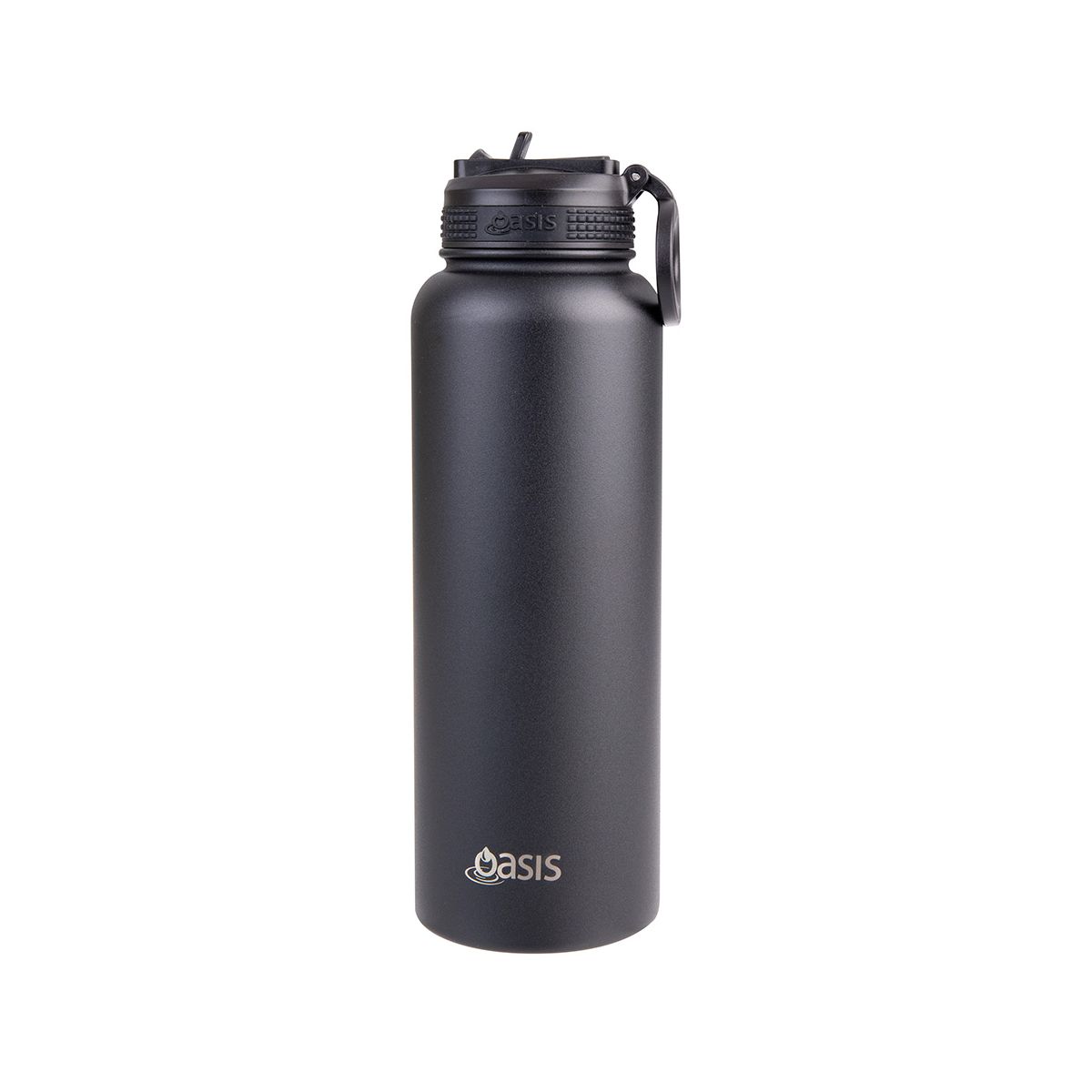 Buy Oasis stainless steel water bottle 1.1L black online