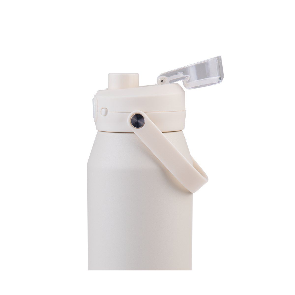 OASIS CERAMIC LINED STAINLESS STEEL TRIPLE WALL INSULATED 'CAPRI' DRINK BOTTLE W/ QUICK RELEASE LID 1L ALABASTER