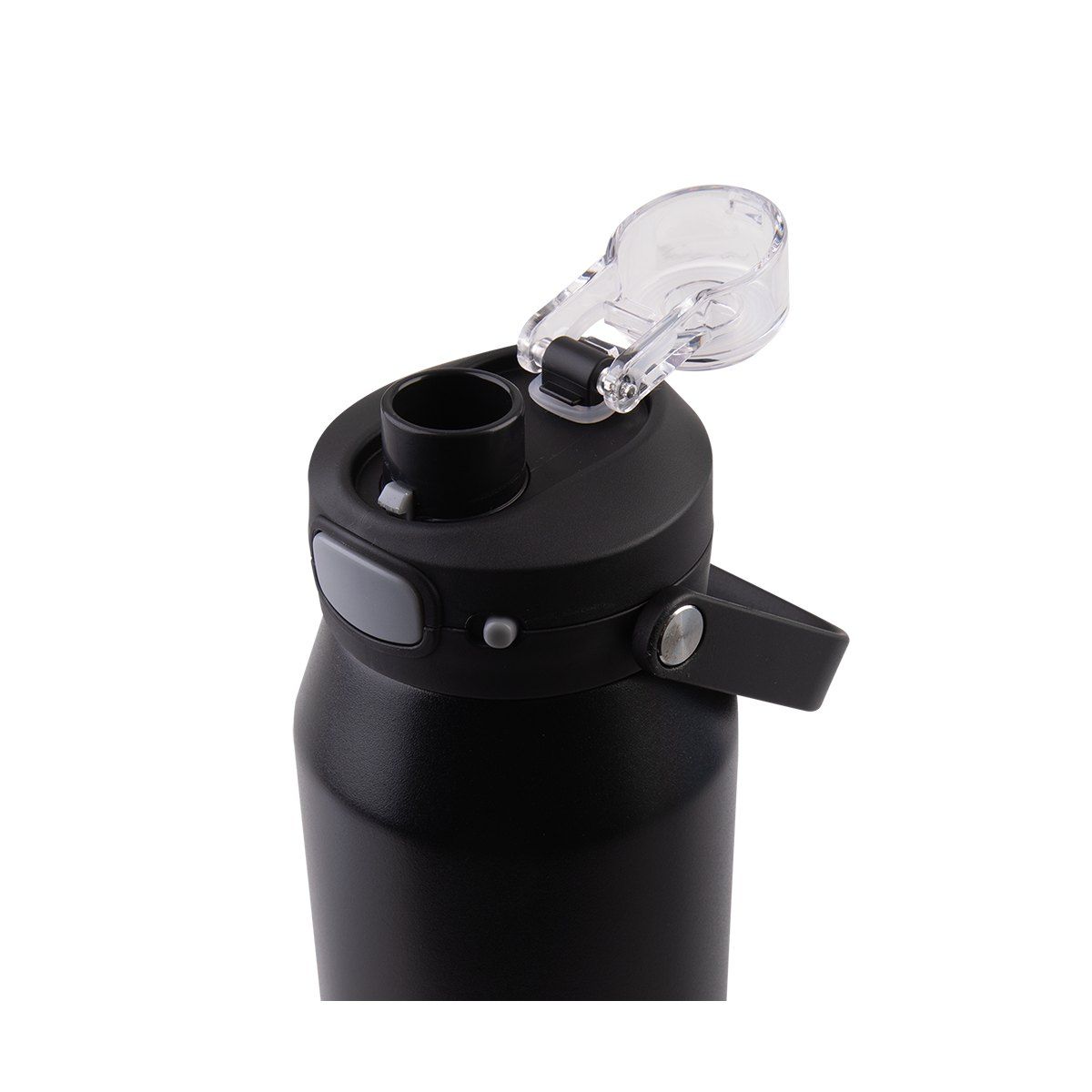 OASIS CERAMIC LINED STAINLESS STEEL TRIPLE WALL INSULATED 'CAPRI' DRINK BOTTLE W/ QUICK RELEASE LID 1L BLACK