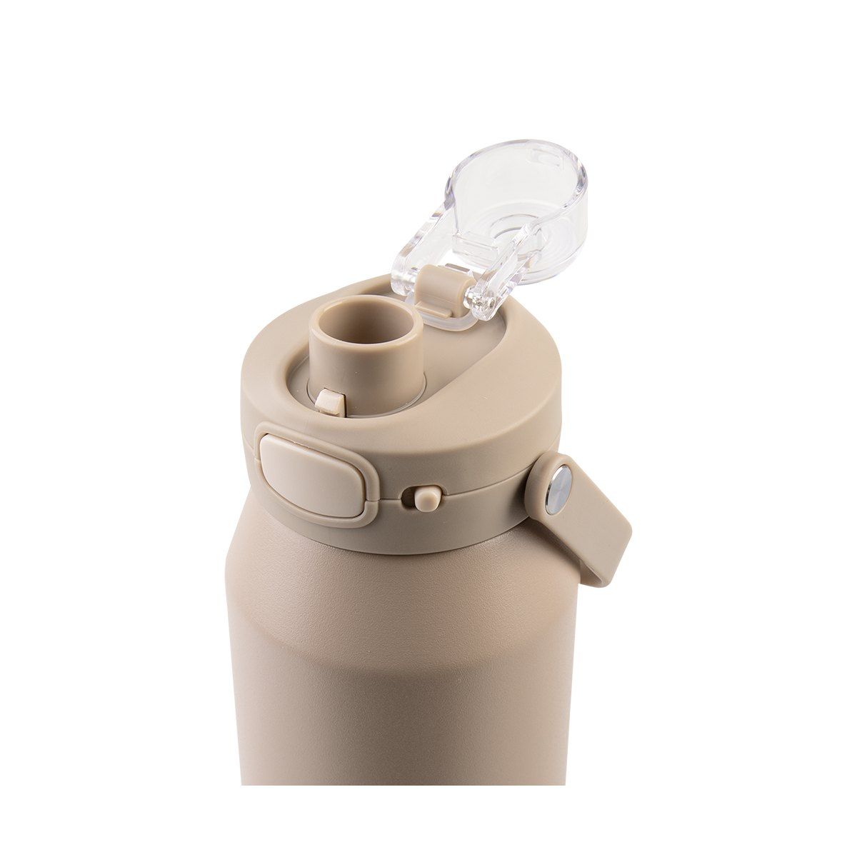 OASIS CERAMIC LINED STAINLESS STEEL TRIPLE WALL INSULATED 'CAPRI' DRINK BOTTLE W/ QUICK RELEASE LID 1L LATTE