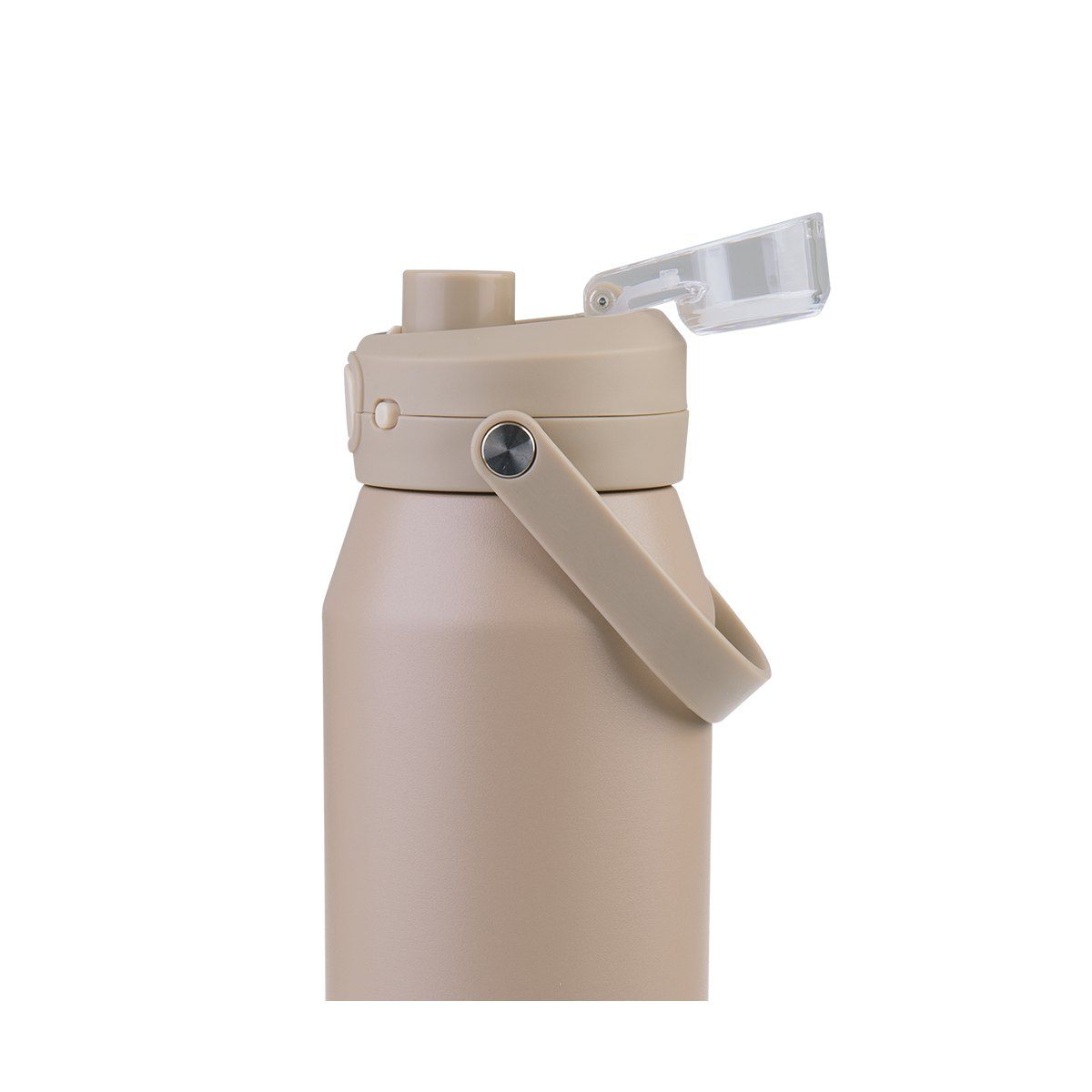 OASIS CERAMIC LINED STAINLESS STEEL TRIPLE WALL INSULATED 'CAPRI' DRINK BOTTLE W/ QUICK RELEASE LID 1L LATTE