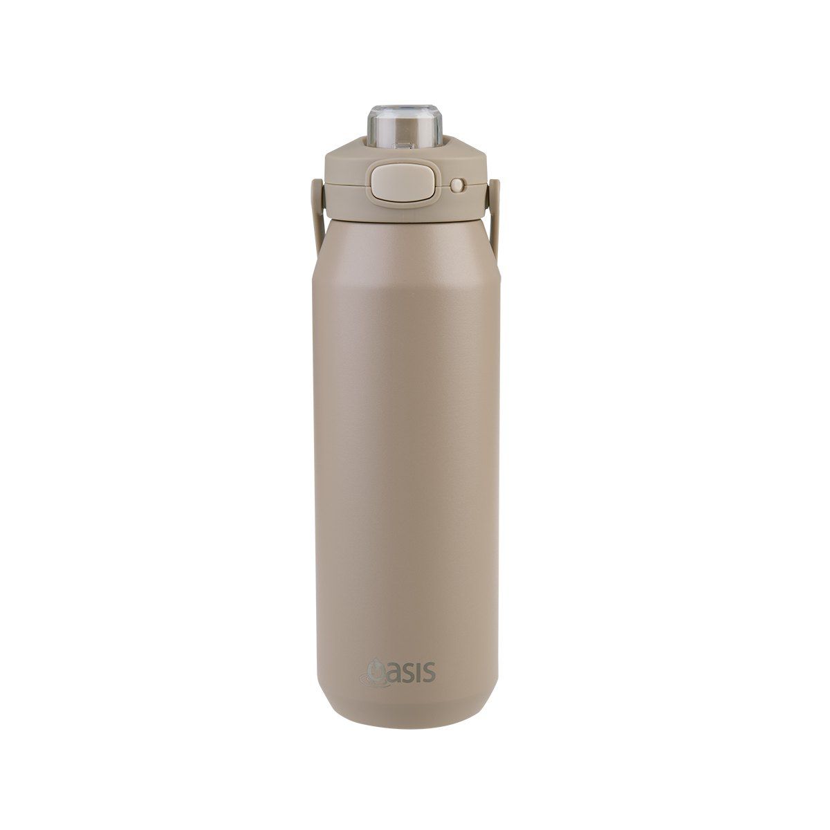 OASIS CERAMIC LINED STAINLESS STEEL TRIPLE WALL INSULATED 'CAPRI' DRINK BOTTLE W/ QUICK RELEASE LID 1L LATTE