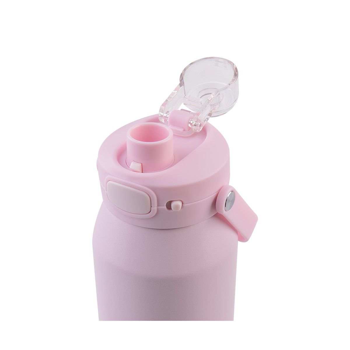 OASIS CERAMIC LINED STAINLESS STEEL TRIPLE WALL INSULATED 'CAPRI' DRINK BOTTLE W/ QUICK RELEASE LID 1L PINK LEMONADE