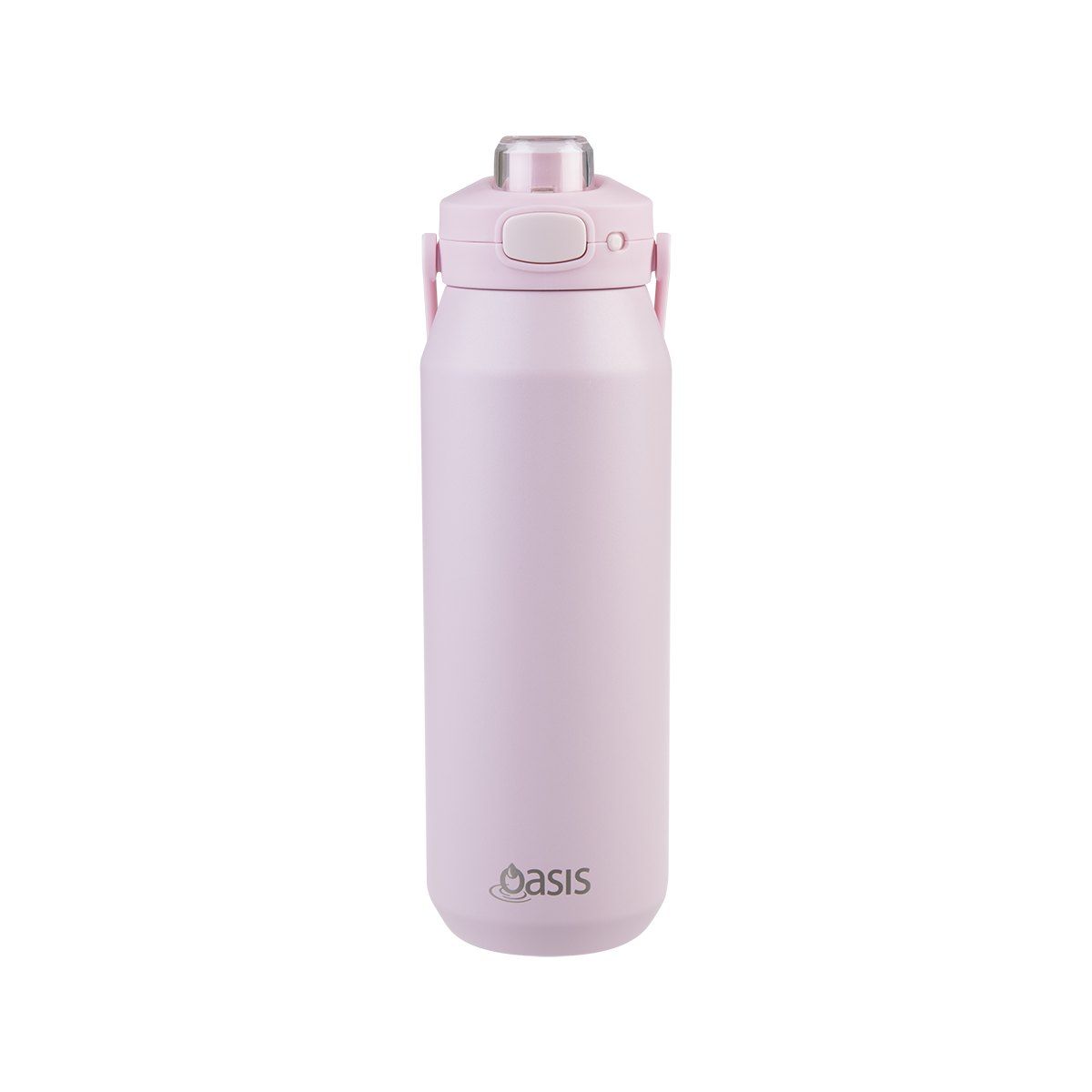 OASIS CERAMIC LINED STAINLESS STEEL TRIPLE WALL INSULATED 'CAPRI' DRINK BOTTLE W/ QUICK RELEASE LID 1L PINK LEMONADE