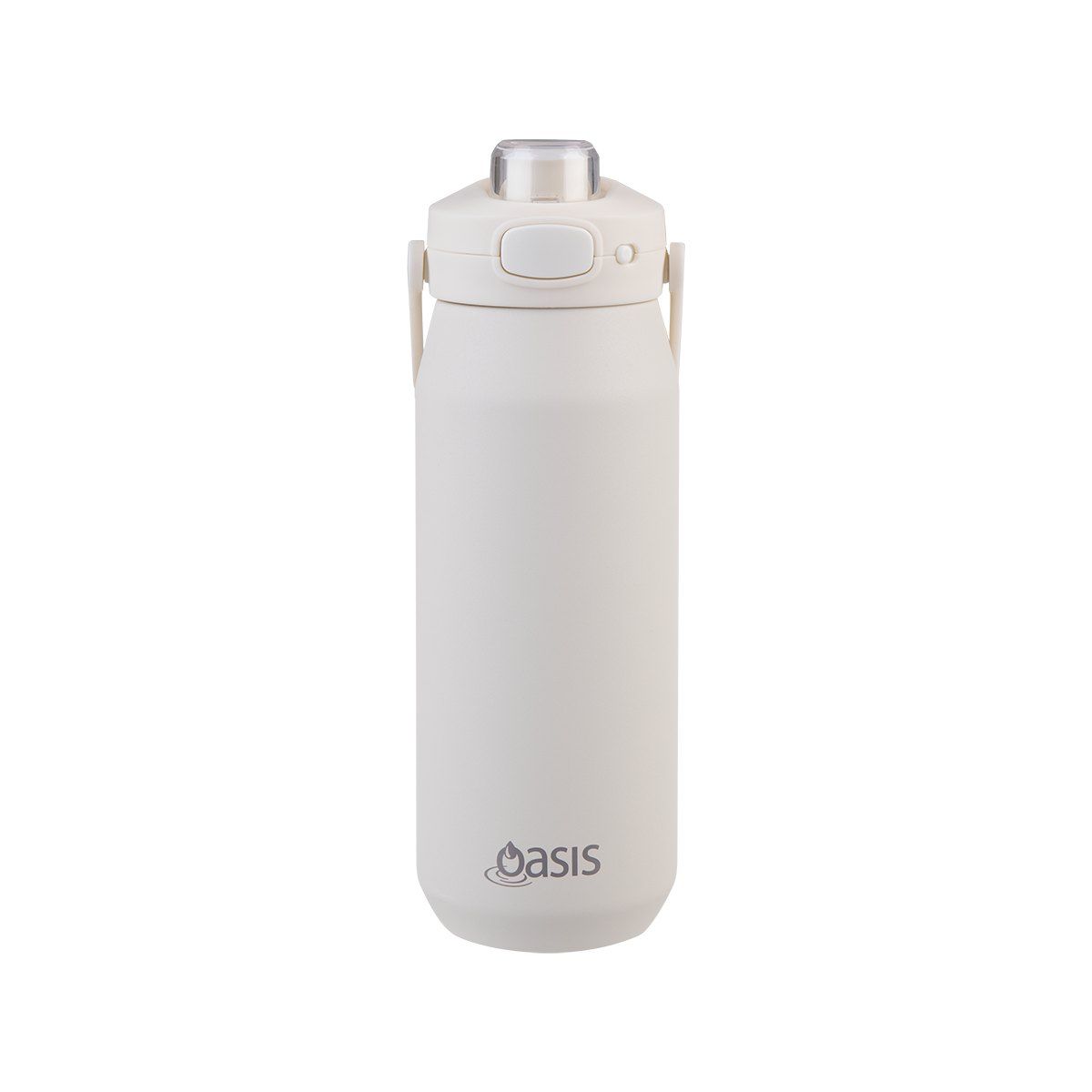 OASIS CERAMIC LINED STAINLESS STEEL TRIPLE WALL INSULATED 'CAPRI' DRINK BOTTLE W/ QUICK RELEASE LID 750ML ALABASTER