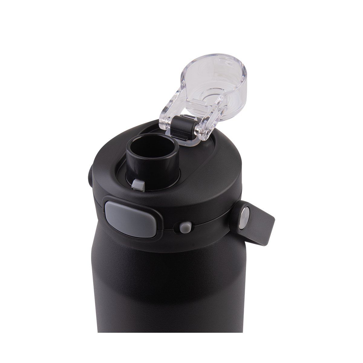 OASIS CERAMIC LINED STAINLESS STEEL TRIPLE WALL INSULATED 'CAPRI' DRINK BOTTLE W/ QUICK RELEASE LID 750ML BLACK