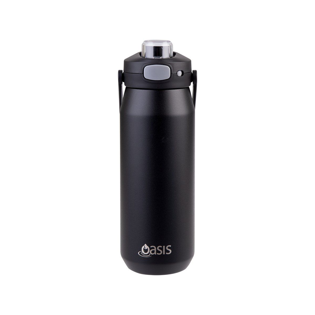 OASIS CERAMIC LINED STAINLESS STEEL TRIPLE WALL INSULATED 'CAPRI' DRINK BOTTLE W/ QUICK RELEASE LID 750ML BLACK