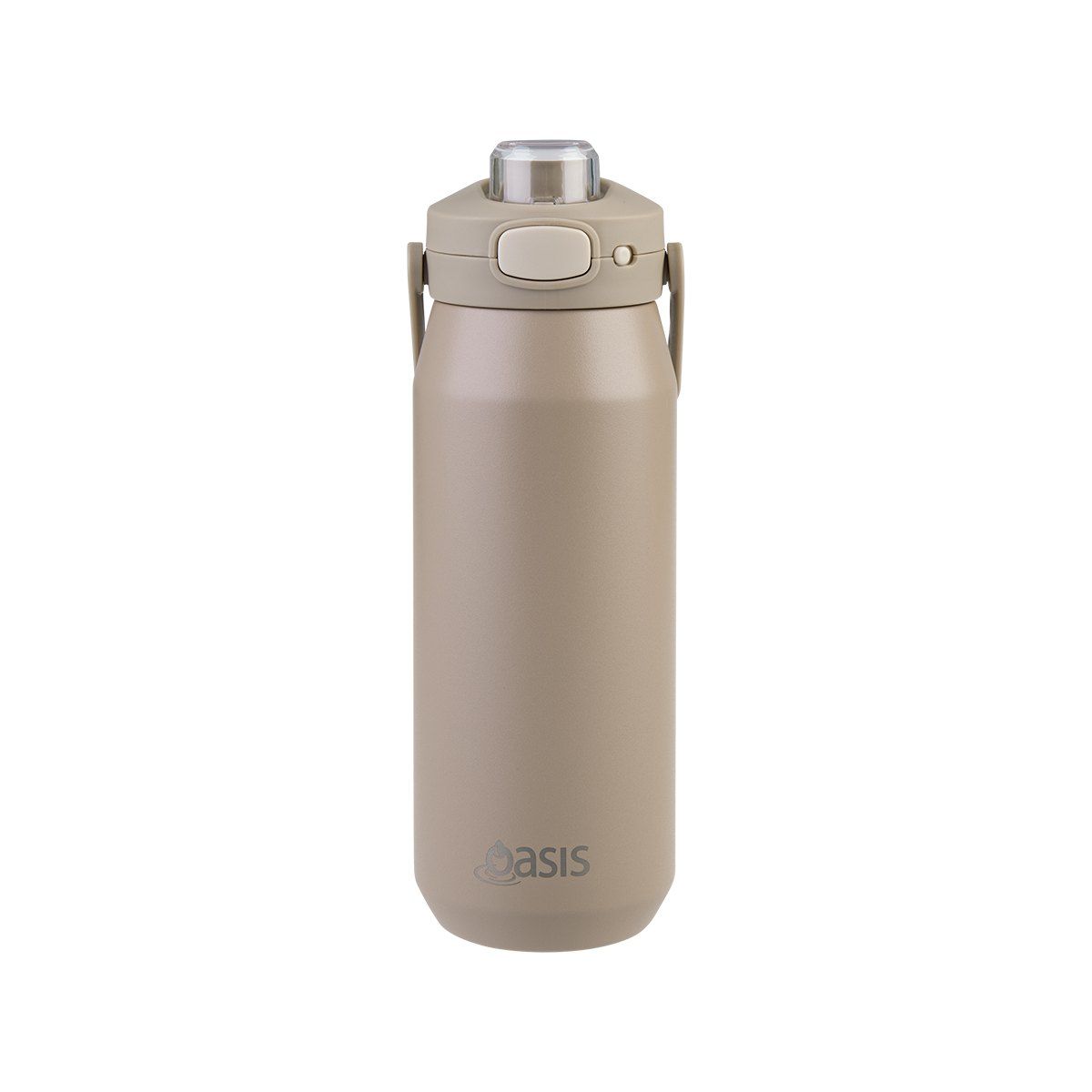 OASIS CERAMIC LINED STAINLESS STEEL TRIPLE WALL INSULATED 'CAPRI' DRINK BOTTLE W/ QUICK RELEASE LID 750ML LATTE