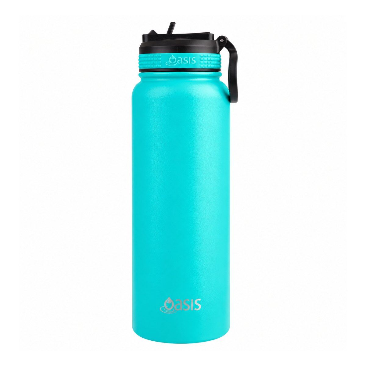 Oasis Insulated Water Bottle with Straw Cap Turquoise 1.1L