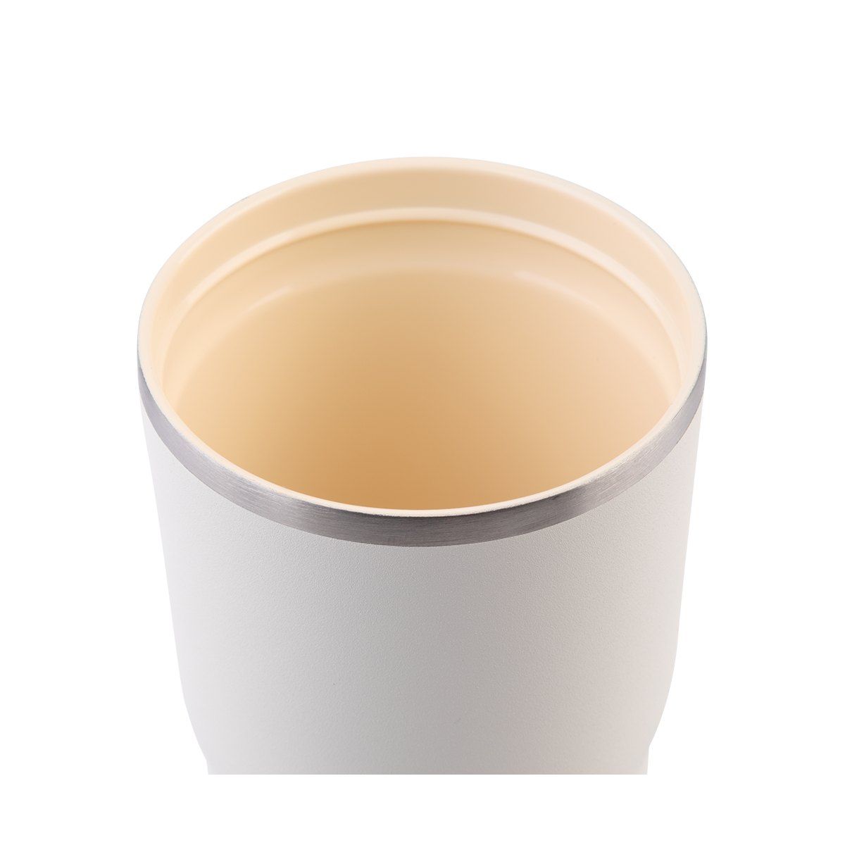 OASIS CERAMIC LINED STAINLESS STEEL DOUBLE WALL INSULATED TRAVEL MUG 480ML ALABASTER