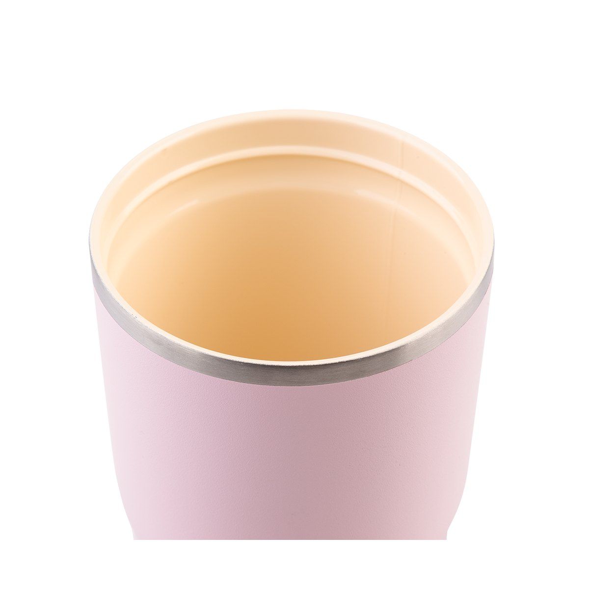 OASIS CERAMIC LINED STAINLESS STEEL DOUBLE WALL INSULATED TRAVEL MUG 480ML PINK LEMONADE
