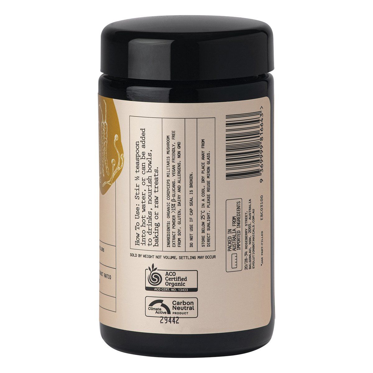 Organic Cordyceps Militaris Elite Performance 100g