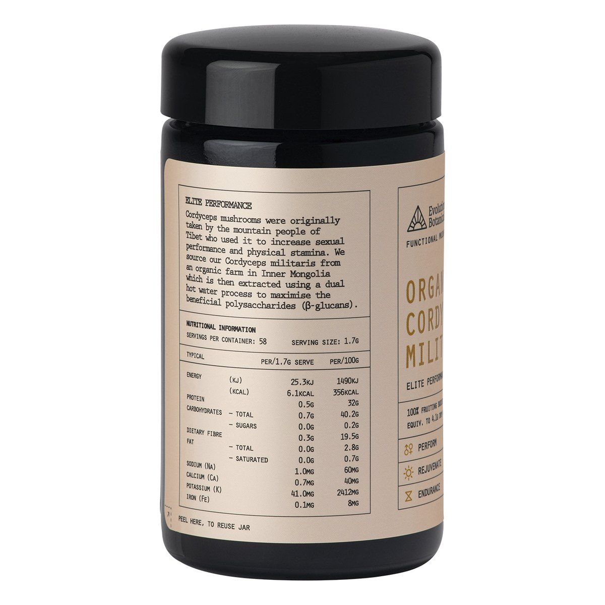 Organic Cordyceps Militaris Elite Performance 100g