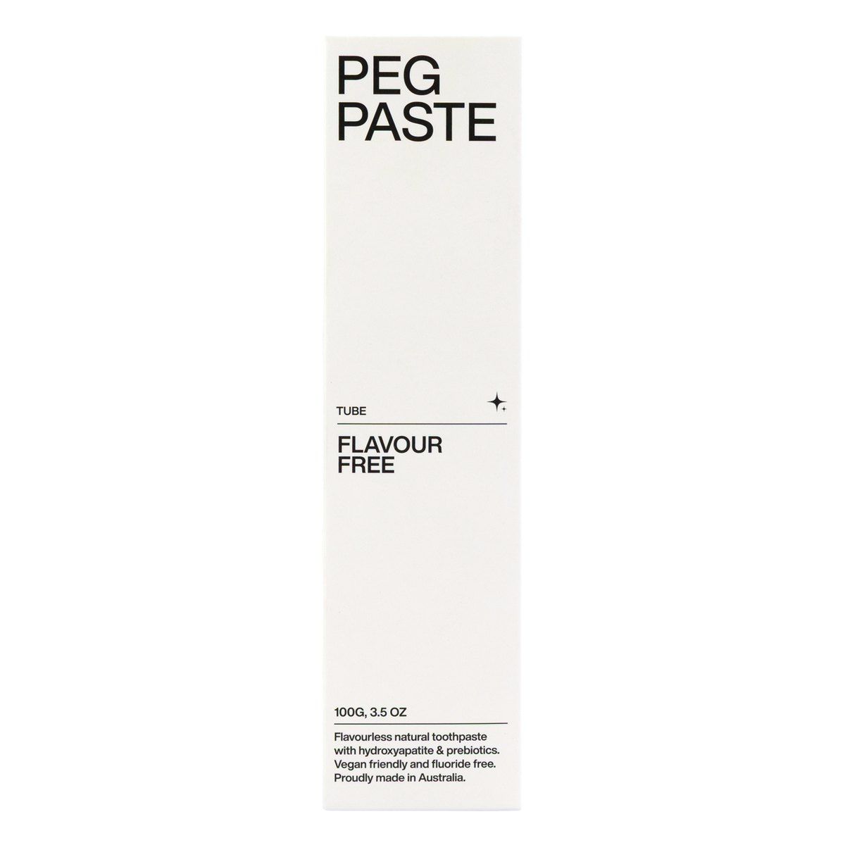 Peg Paste Natural Toothpaste with Hydroxyapatite Flavour Free 100g