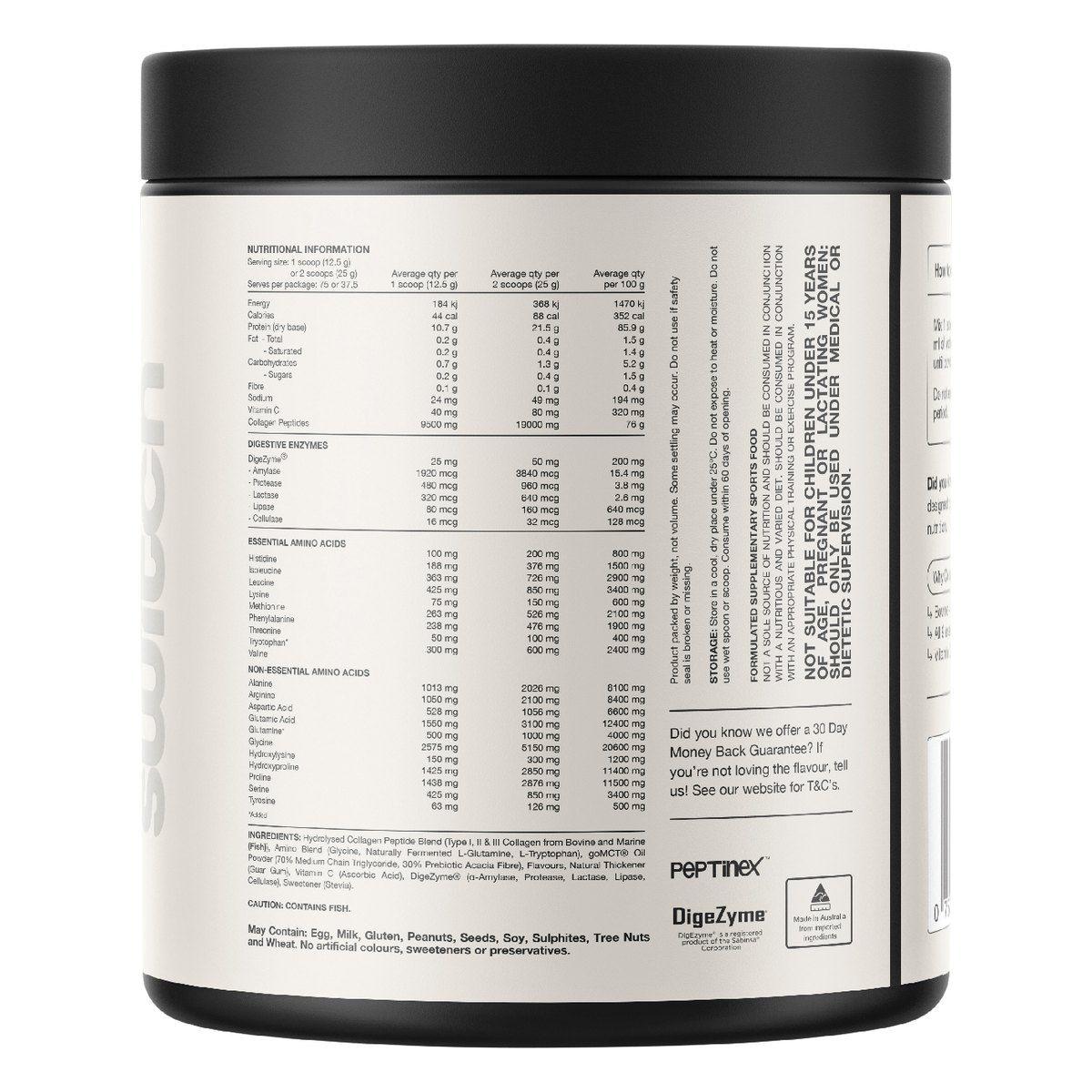 Switch Nutrition Hydrolysed Collagen Protein Vanilla Creme 250g