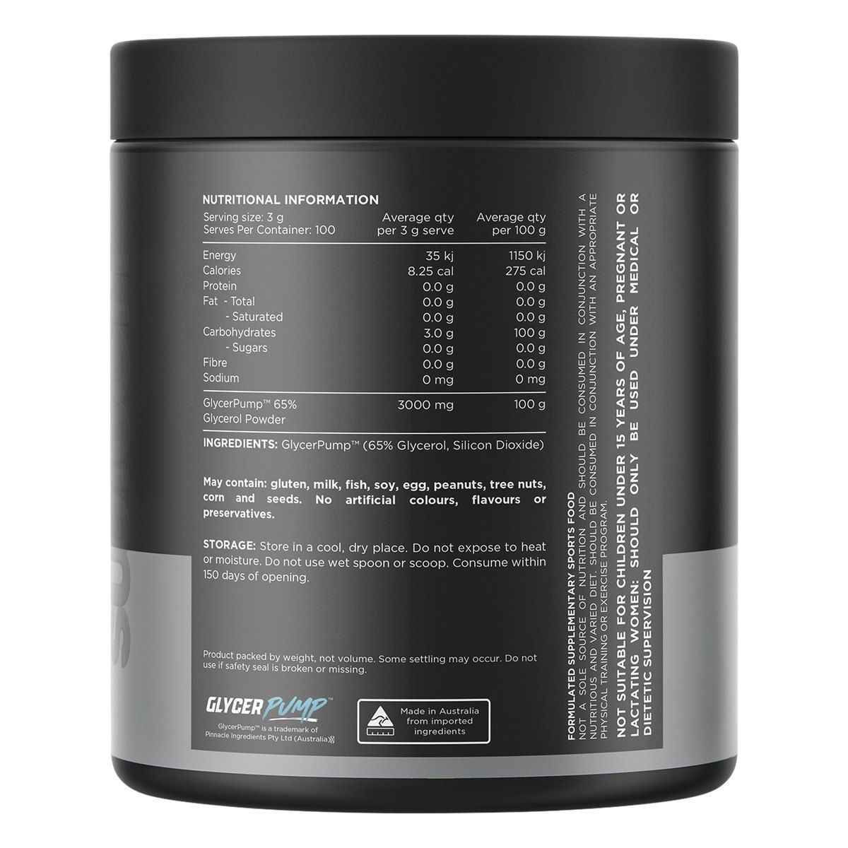 Switch Nutrition Glycerol 65% Glycerol Powder 300g
