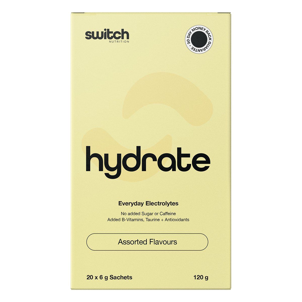 Switch Nutrition Hydrate Electrolytes No Added Sugar Assorted Flavours 20 x 6g