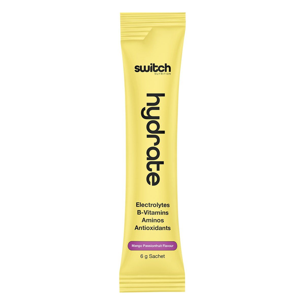 Switch Nutrition Hydrate Electrolytes No Added Sugar Mango Passionfruit 20 x 6g