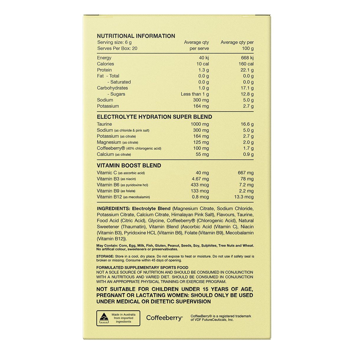 Switch Nutrition Hydrate Electrolytes No Added Sugar Orange Crush 20 x 6g