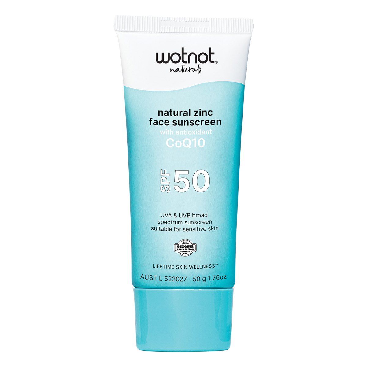 Natural Zinc Face Sunscreen SPF50 with antioxidant CoQ10 50g