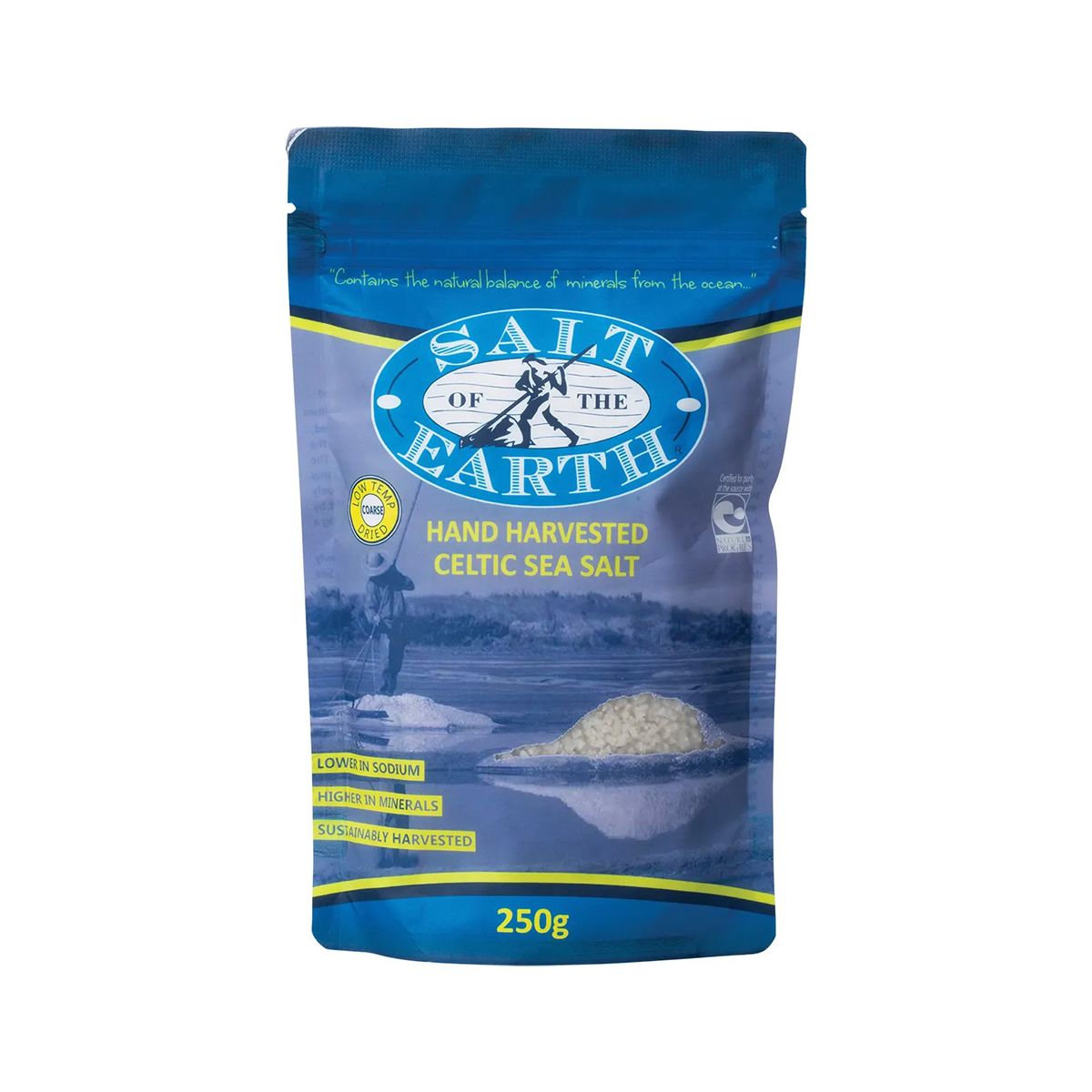 Salt Of The Earth Celtic Sea Salt Low Temp Dried Coarse 250g