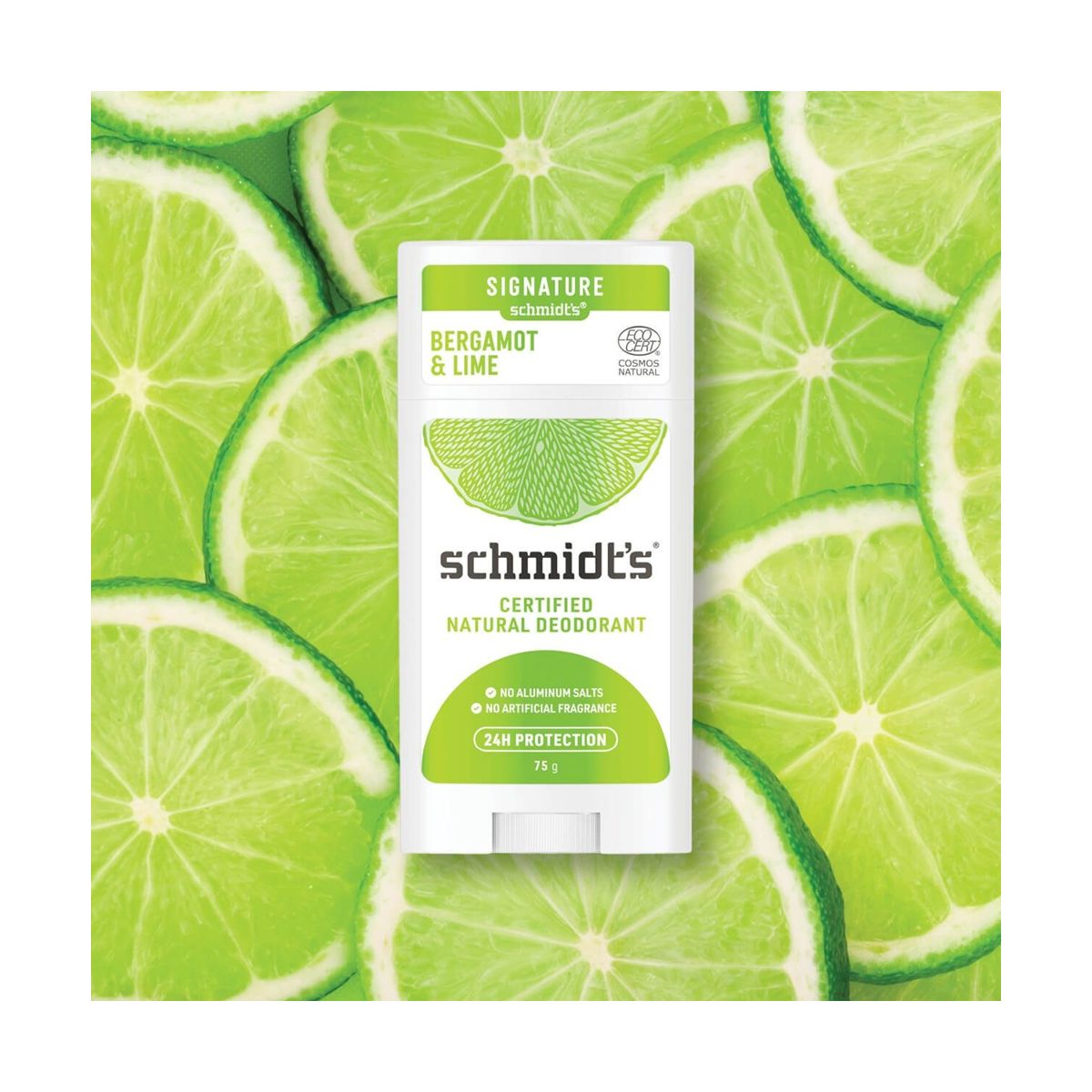Schmidt's Natural Deodorant Stick Bergamot & Lime 75g