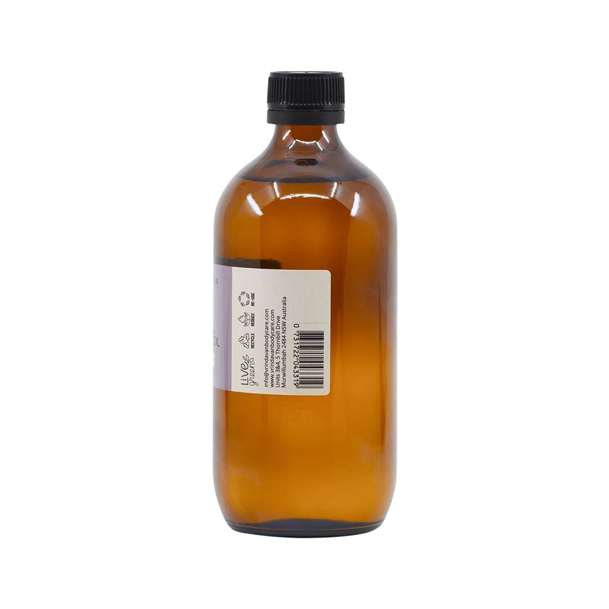 Vrindavan Castor Oil 100% Natural 500ml in glass bottle