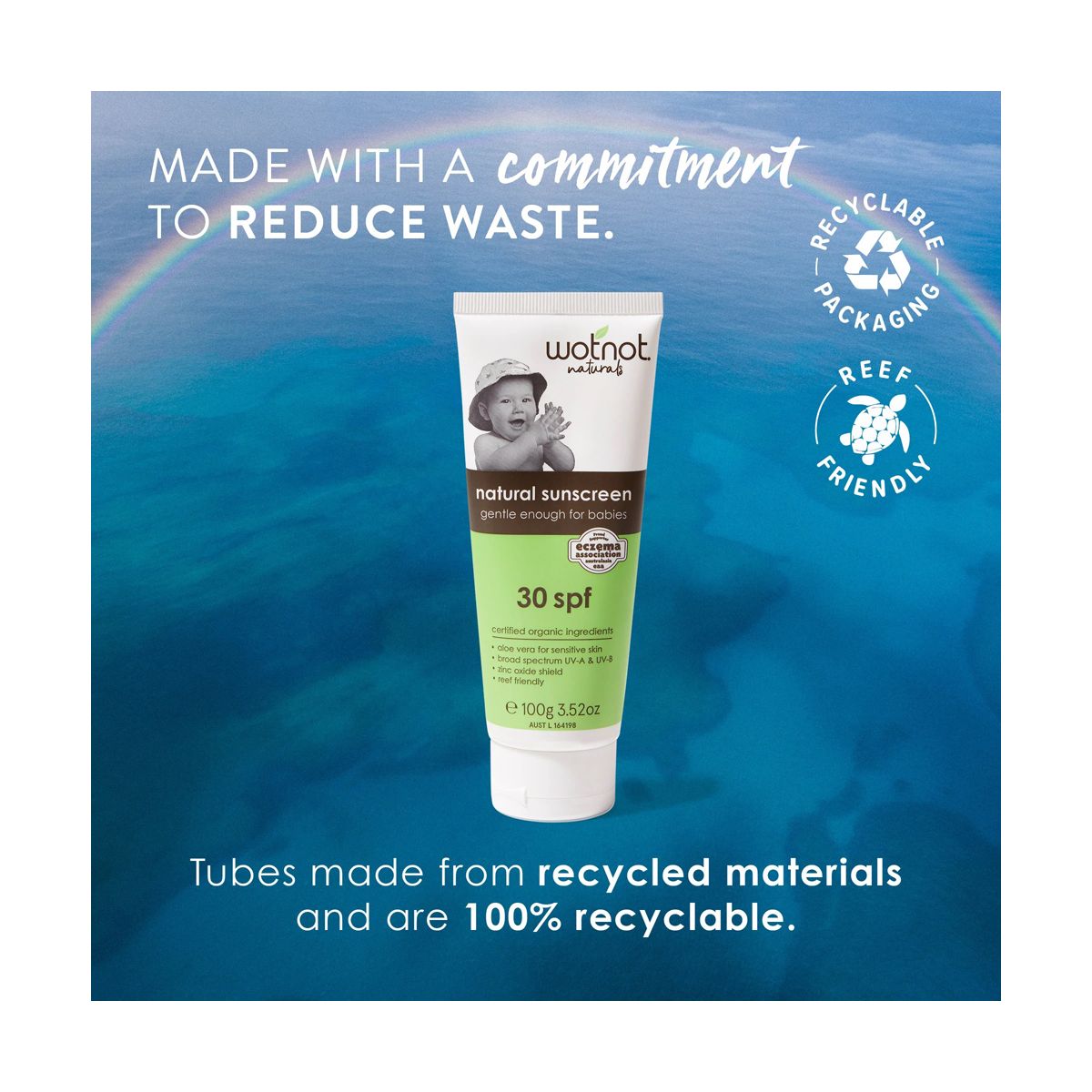 Wotnot Natural Baby Sunscreen SPF30 100g