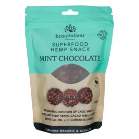 2die4 Live Foods Hemptations Superfood Hemp Snack Mint Chocolate 200g