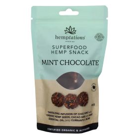 2die4 Live Foods Hemptations Superfood Hemp Snack Mint Chocolate 80g