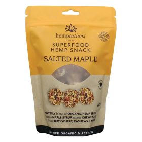 2die4 Live Foods Hemptations Superfood Hemp Snack Salted Maple 200g