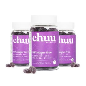 Chuu Nutrition Elderberry and Echinacea Gummies 99% Sugar Free 40pcs 3 pack