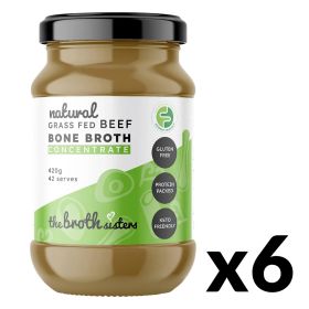 The Broth Sisters Beef Bone Broth Concentrate Natural 420g 6 Pack