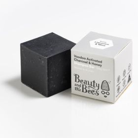 Buy Beauty and the Bees Shampoo Bar Voodoo Activated Charcoal with Licorice & Mint 120g Online