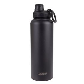 Buy Oasis 1.1L Black Insulated Sports Bottle